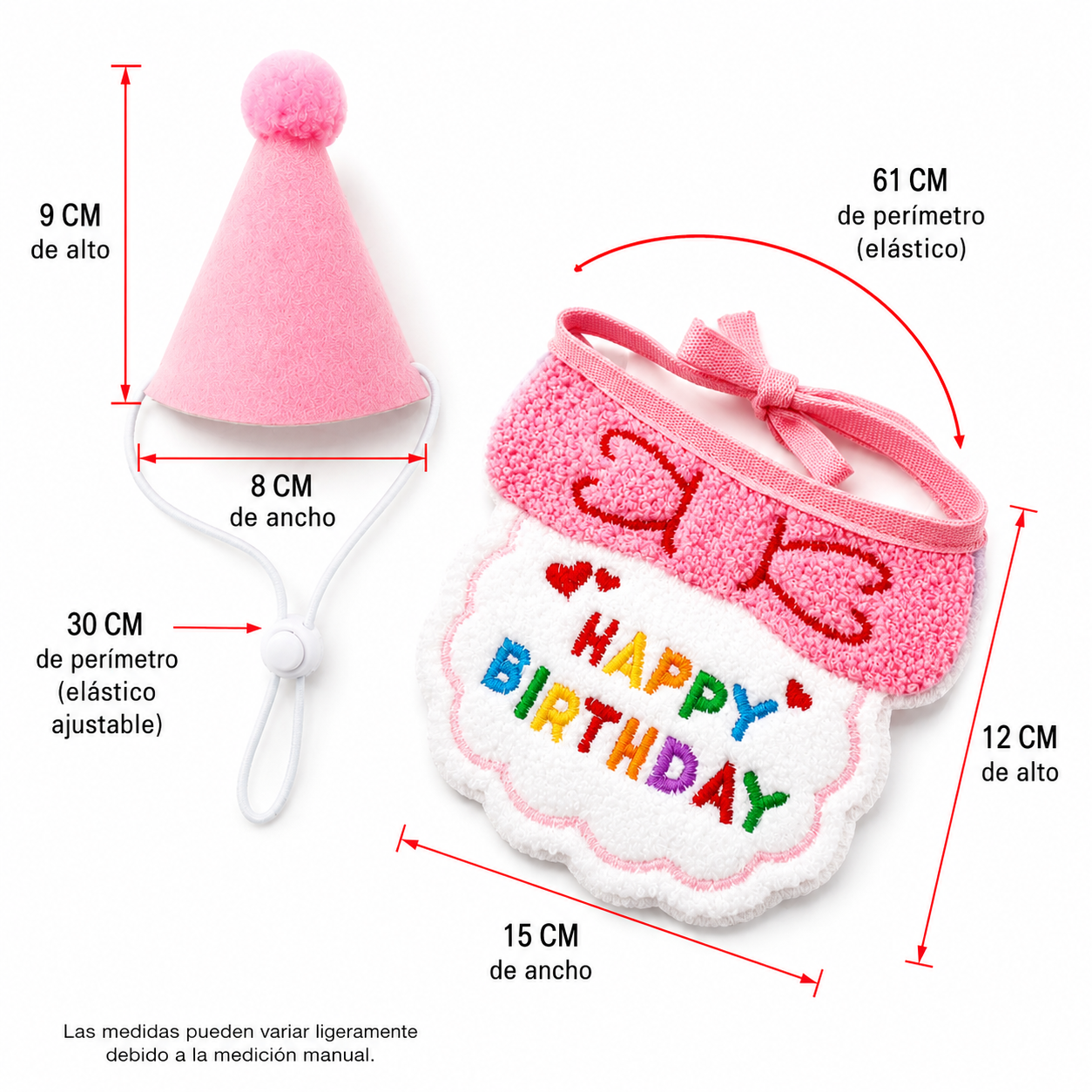Conjunto pañuelo + sombrero de cumpleaños