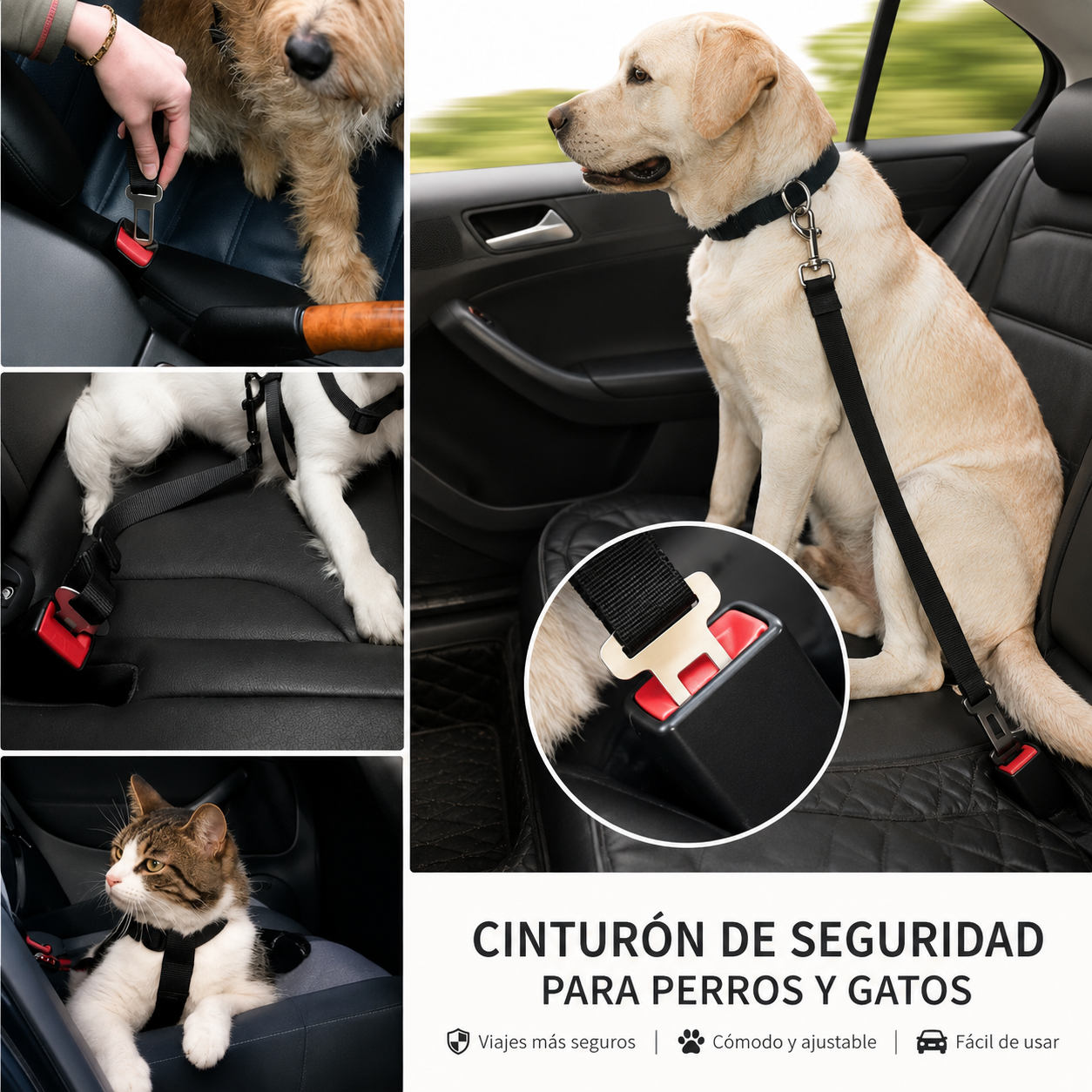 Correa para Auto con Clip de Seguridad