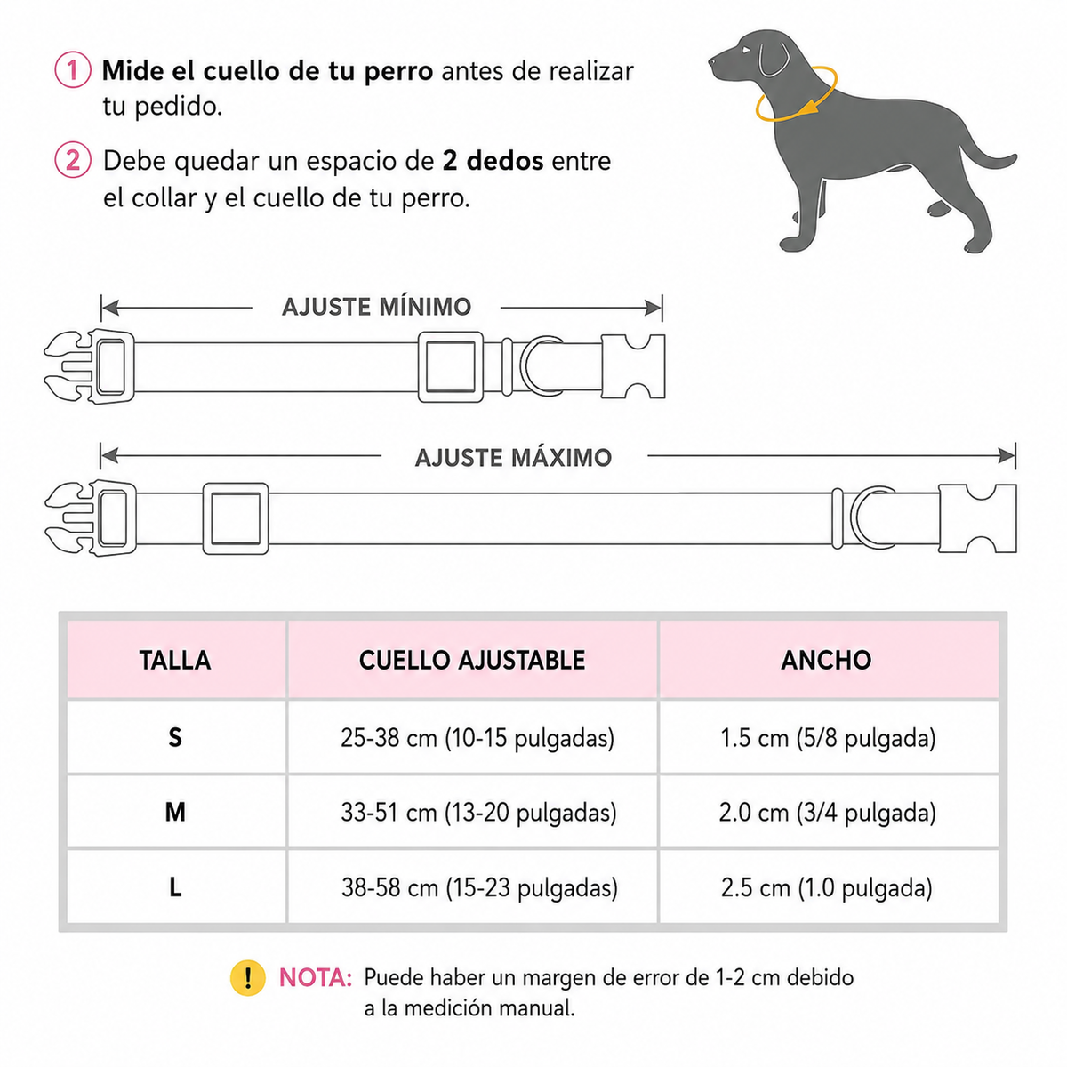 Collar de nailon impermeable